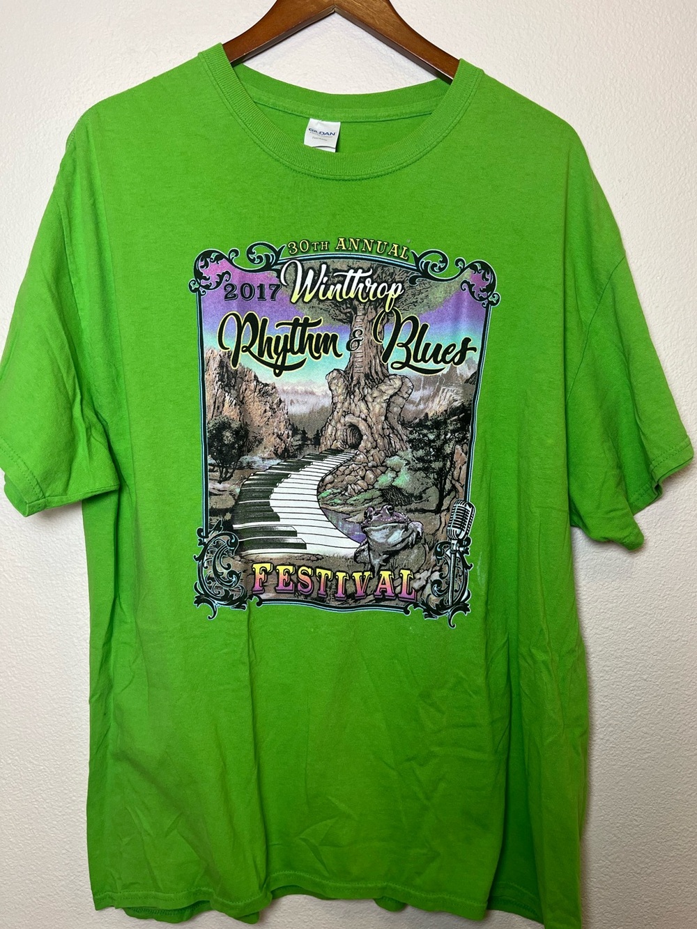 Gildan Bright Green Rhythm & Blues Festival T-Shirt